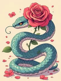 毒蛇缠玫瑰" width="120" height="150"