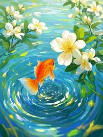 花期未央，鱼漾茉香" width="120" height="150"